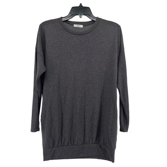 Cherish Women’s Charcoal Dolman Long Sleeve Oversized Pocket Tunic Top Small - Picture 1 of 9